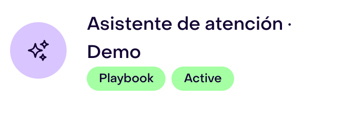 Active label on a fictional playbook in the demonstration environment